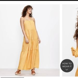 ⭐ LOFT Beach Tie Back Tiered Maxi